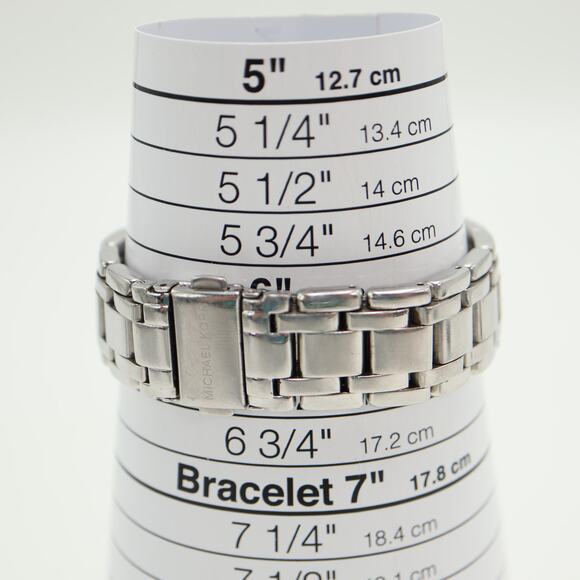 Michael Kors Cameron MOP Day Date 38mm Watch 6.25" Bracelet MK5690 w New Battery - Picture 4 of 13